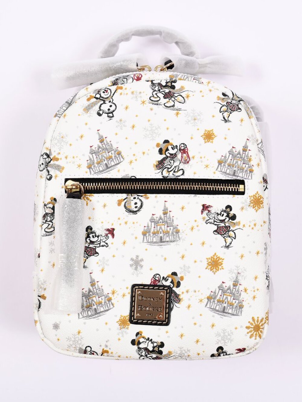 Dooney & Bourke Disney Holiday 2020 Small Ronnie Backpack White Multi NWT